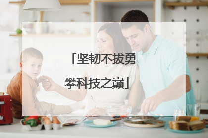坚韧不拔勇攀科技之巅