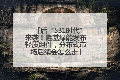后“531时代”来袭！隆基绿能发布轻质组件，分布式市场后续会怎么走