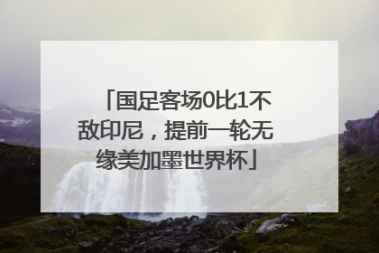 国足客场0比1不敌印尼，提前一轮无缘美加墨世界杯
