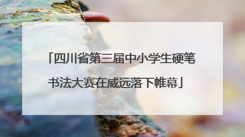 四川省第三届中小学生硬笔书法大赛在威远落下帷幕
