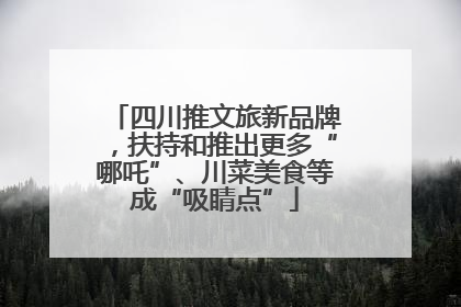 四川推文旅新品牌，扶持和推出更多“哪吒”、川菜美食等成“吸睛点”