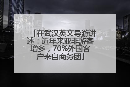 在武汉英文导游讲述：近年来亚非游客增多，70%外国客户来自商务团