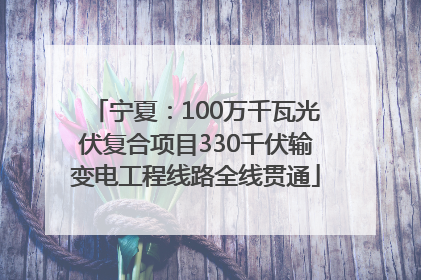 宁夏：100万千瓦光伏复合项目330千伏输变电工程线路全线贯通
