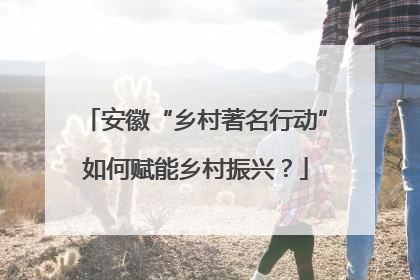 安徽“乡村著名行动”如何赋能乡村振兴？