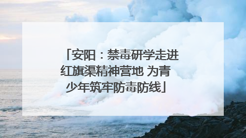安阳：禁毒研学走进红旗渠精神营地 为青少年筑牢防毒防线