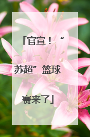 官宣！“苏超”篮球赛来了