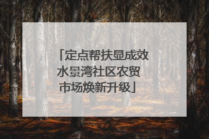 定点帮扶显成效 水景湾社区农贸市场焕新升级