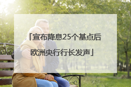 宣布降息25个基点后 欧洲央行行长发声