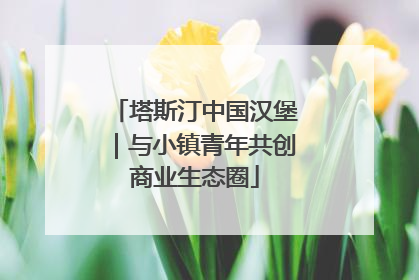 塔斯汀中国汉堡｜与小镇青年共创商业生态圈
