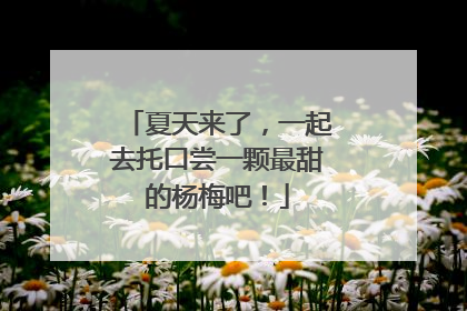 夏天来了，一起去托口尝一颗最甜的杨梅吧！