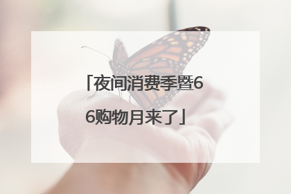 夜间消费季暨66购物月来了