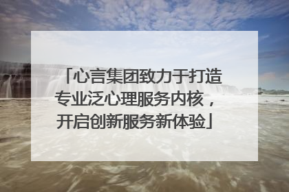 心言集团致力于打造专业泛心理服务内核，开启创新服务新体验