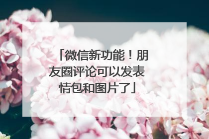 微信新功能！朋友圈评论可以发表情包和图片了