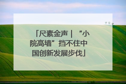 尺素金声｜“小院高墙”挡不住中国创新发展步伐