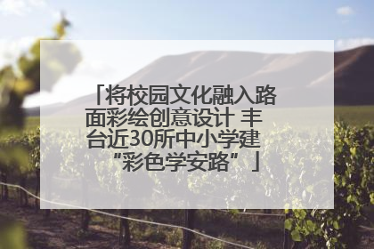 将校园文化融入路面彩绘创意设计 丰台近30所中小学建“彩色学安路”