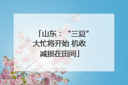 山东：“三夏”大忙将开始 机收减损在田间