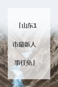 山东1市最新人事任免