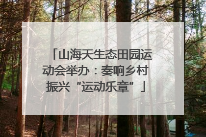 山海天生态田园运动会举办：奏响乡村振兴“运动乐章”