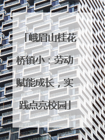 峨眉山桂花桥镇小：劳动赋能成长，实践点亮校园