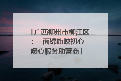 广西柳州市柳江区：一面锦旗映初心 暖心服务助营商