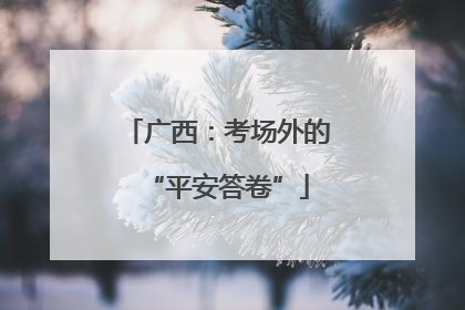 广西：考场外的“平安答卷”