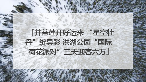并蒂莲开好运来 “星空牡丹”绽异彩 洪湖公园“国际荷花派对”三天迎客六万