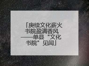 庚续文化薪火 书院盈满香风——单县“文化书院”见闻