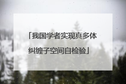 我国学者实现真多体纠缠子空间自检验
