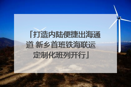 打造内陆便捷出海通道 新乡首班铁海联运定制化班列开行