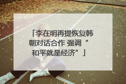 李在明再提恢复韩朝对话合作 强调“和平就是经济”