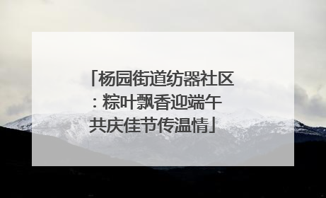 杨园街道纺器社区：粽叶飘香迎端午 共庆佳节传温情