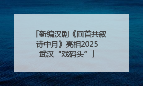 新编汉剧《回首共叙诗中月》亮相2025武汉“戏码头”