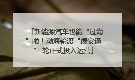 新能源汽车也能“过海”啦！渤海轮渡“绿安通” 轮正式投入运营