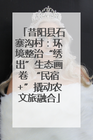 昔阳县石寨沟村：环境整治“绣出”生态画卷 “民宿+”撬动农文旅融合