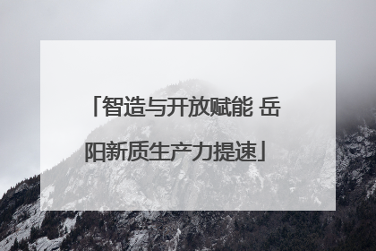 智造与开放赋能 岳阳新质生产力提速