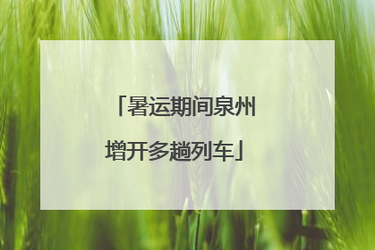 暑运期间泉州增开多趟列车