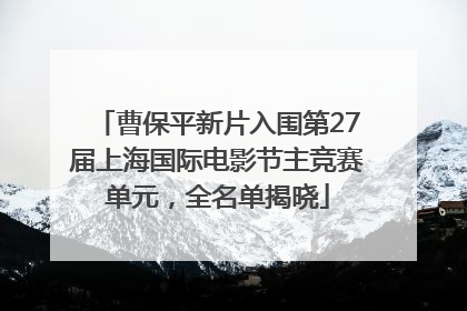 曹保平新片入围第27届上海国际电影节主竞赛单元，全名单揭晓
