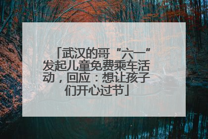 武汉的哥“六一”发起儿童免费乘车活动，回应：想让孩子们开心过节