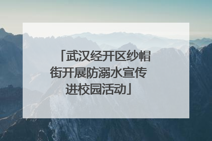 武汉经开区纱帽街开展防溺水宣传进校园活动