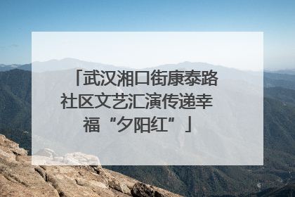 武汉湘口街康泰路社区文艺汇演传递幸福“夕阳红”