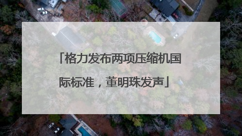 格力发布两项压缩机国际标准，董明珠发声