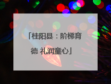 桂阳县：阶梯育德 礼润童心