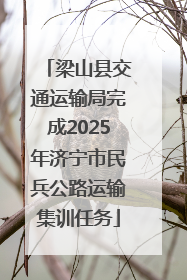 梁山县交通运输局完成2025年济宁市民兵公路运输集训任务