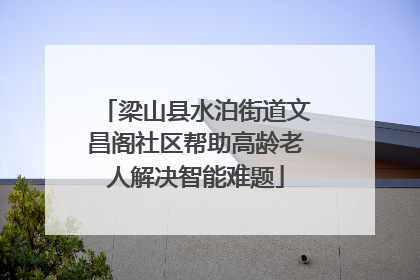梁山县水泊街道文昌阁社区帮助高龄老人解决智能难题