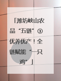 潍坊峡山农品“五链”③优养优产！全链赋能“一只鸡”