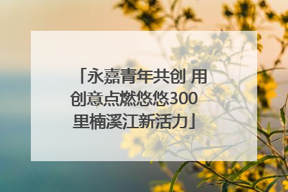 永嘉青年共创 用创意点燃悠悠300里楠溪江新活力