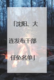 沈阳、大连发布干部任免名单