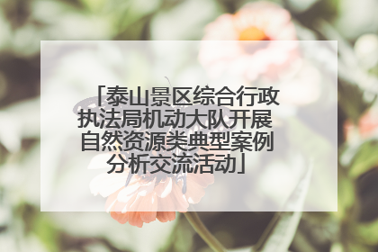泰山景区综合行政执法局机动大队开展自然资源类典型案例分析交流活动