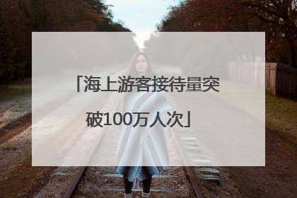 海上游客接待量突破100万人次