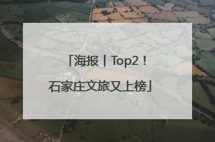 海报丨Top2！石家庄文旅又上榜